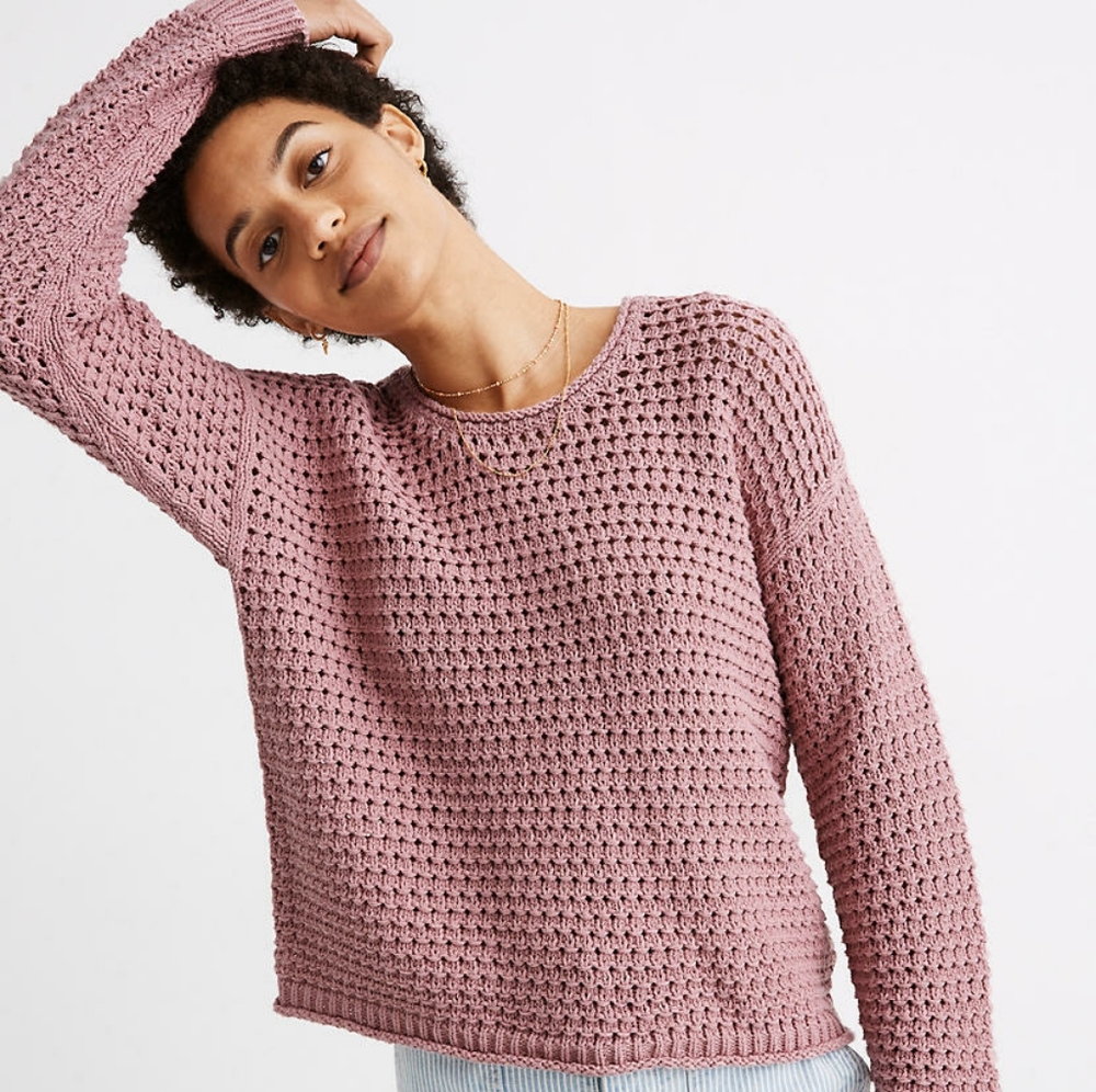 Open-Stitch Austen Pullover Sweater